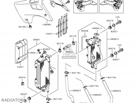 RADIATOR - KX250-J2 1993 KX250 EUROPE AS