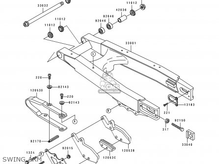 SWING ARM - KX250-J2 1993 KX250 EUROPE AS
