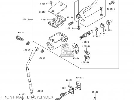FRONT MASTER CYLINDER - KX250-J2 1993 KX250 EUROPE AS