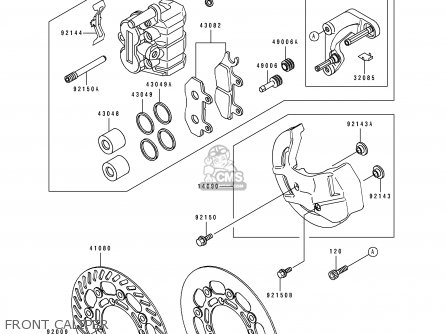 FRONT CALIPER - KX250-J2 1993 KX250 EUROPE AS
