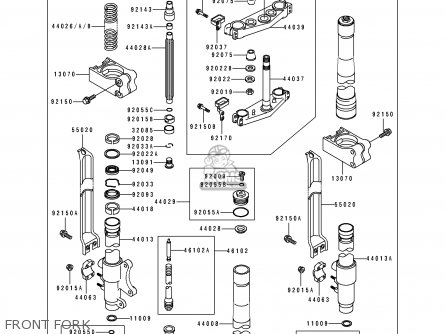 FRONT FORK - KX250-J2 1993 KX250 EUROPE AS
