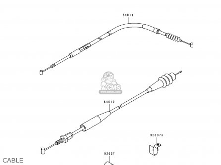 CABLE - KX250-J2 1993 KX250 EUROPE AS