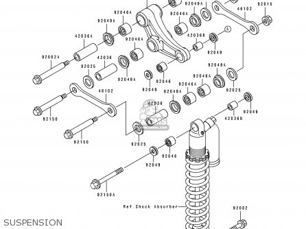 SUSPENSION - KX250-J2 1993 USA CANADA