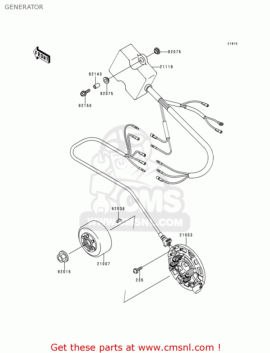 GENERATOR KX250-K1 1994 EUROPE AS