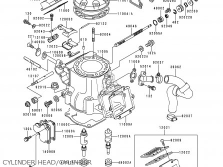 CYLINDER HEAD/CYLINDER - KX250-K1 1994 EUROPE AS