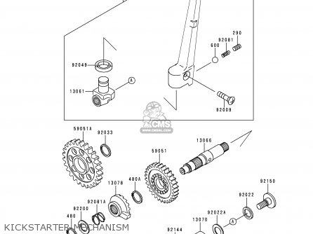 KICKSTARTER MECHANISM - KX250-K1 1994 EUROPE AS