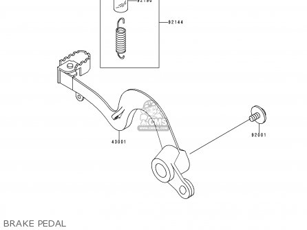 BRAKE PEDAL - KX250-K1 1994 EUROPE AS