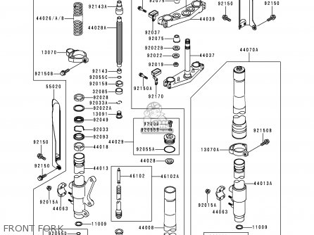 FRONT FORK - KX250-K1 1994 EUROPE AS