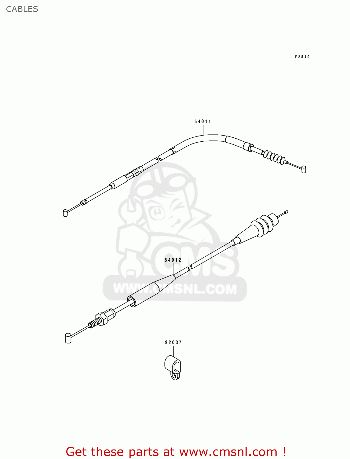 CABLES KX250-K1 1994 USA CANADA