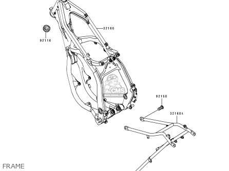 FRAME - KX250-K1 1994 USA CANADA
