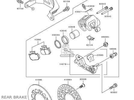 REAR BRAKE - KX250-K1 1994 USA CANADA