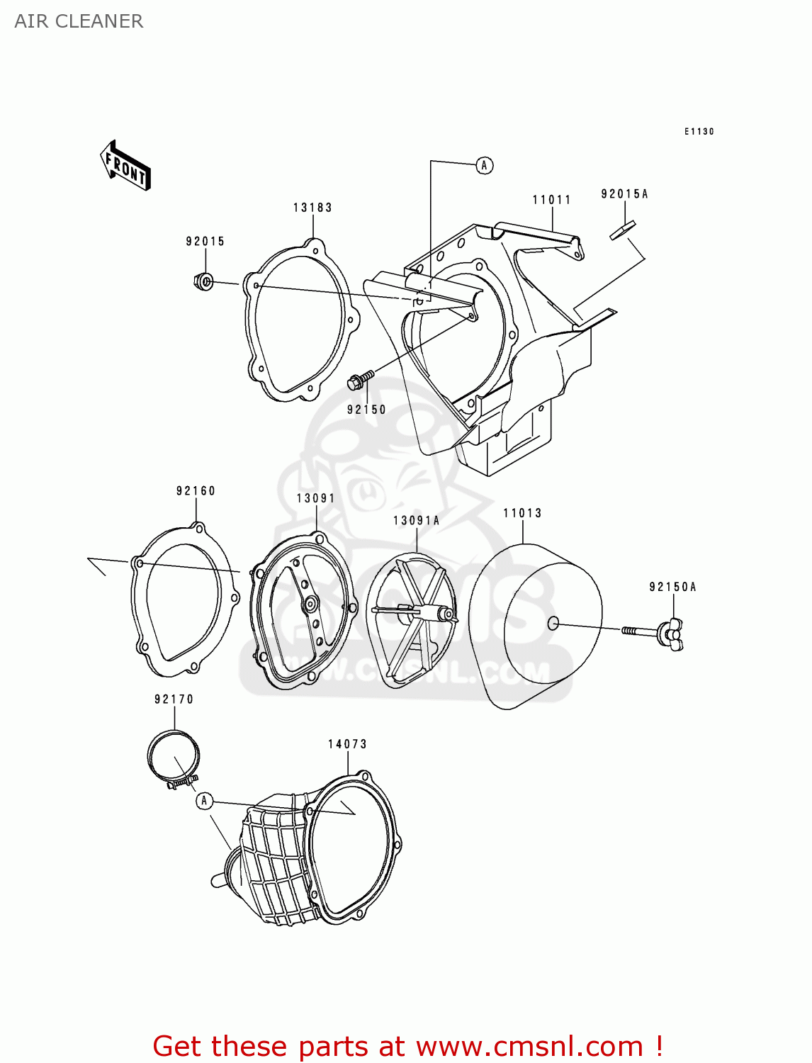 AIR CLEANER KX250-K2 1995 EUROPE AS