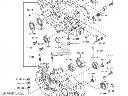 CRANKCASE - KX250-K2 1995 EUROPE AS