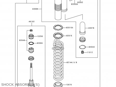 SHOCK ABSORBER(S) - KX250-K2 1995 EUROPE AS