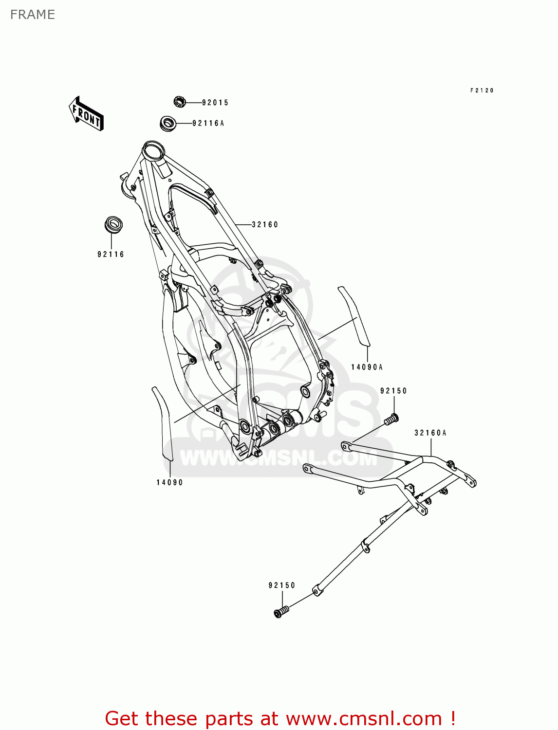 FRAME KX250-K2 1995 USA CANADA