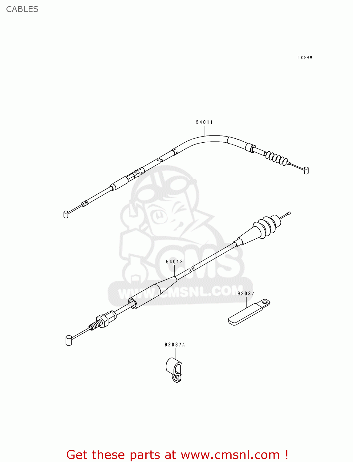 CABLES KX250-K2 1995 USA CANADA