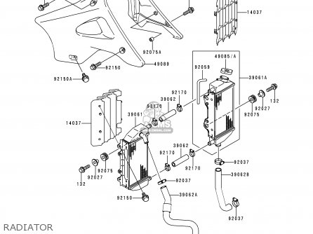 RADIATOR - KX250-K3 1996 EUROPE FR AS