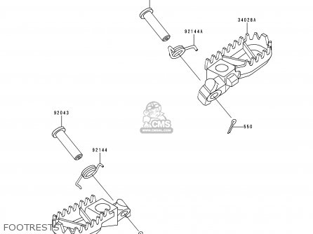 FOOTRESTS - KX250-K3 1996 EUROPE FR AS