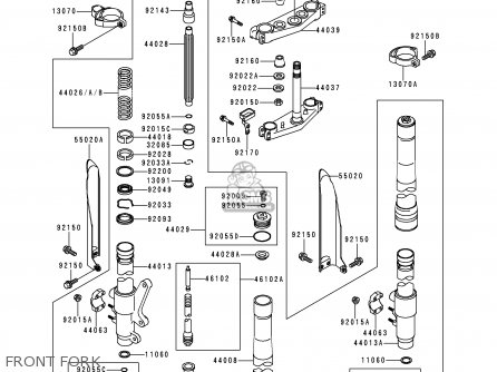 FRONT FORK - KX250-K3 1996 EUROPE FR AS