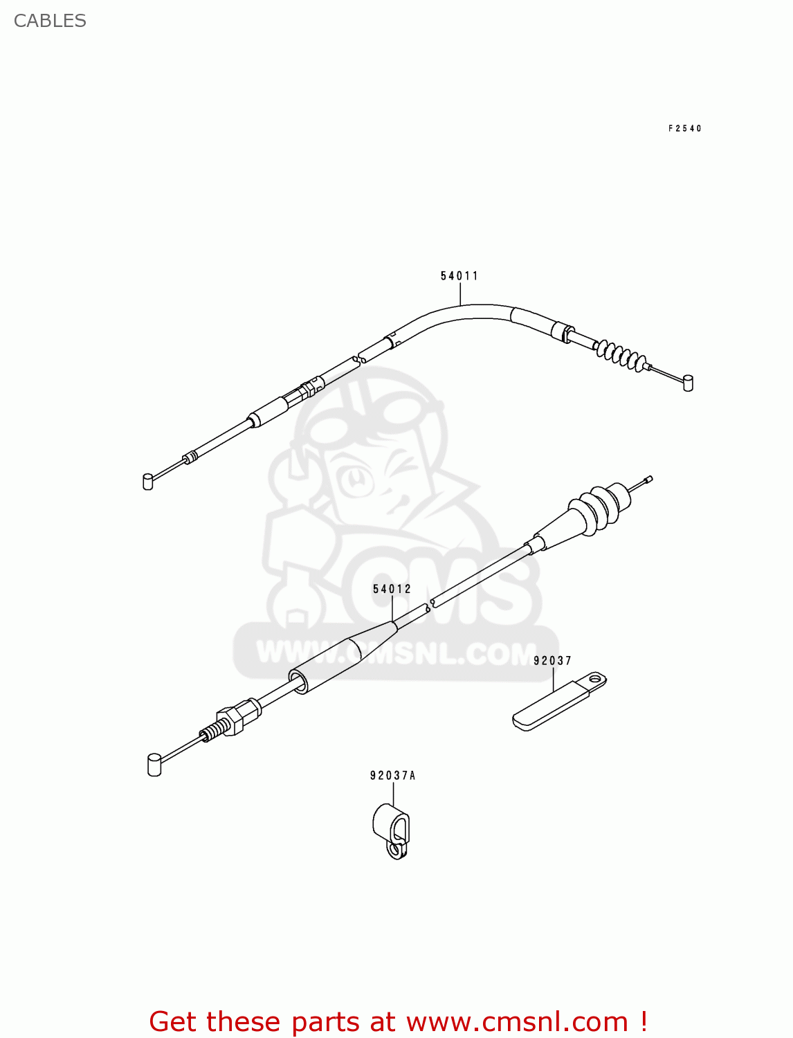 CABLES KX250-K3 1996 USA CANADA