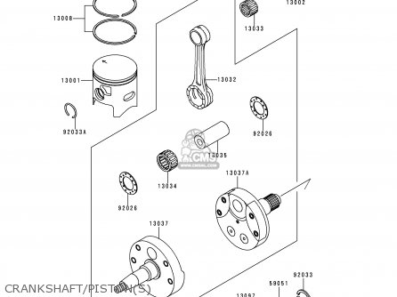 CRANKSHAFT/PISTON(S) - KX250-K3 1996 USA CANADA