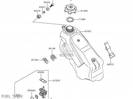 FUEL TANK - KX250-K3 1996 USA CANADA