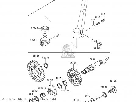 KICKSTARTER MECHANISM - KX250-K4 1997 EUROPE FR AS