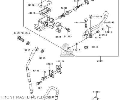 FRONT MASTER CYLINDER - KX250-K4 1997 EUROPE FR AS