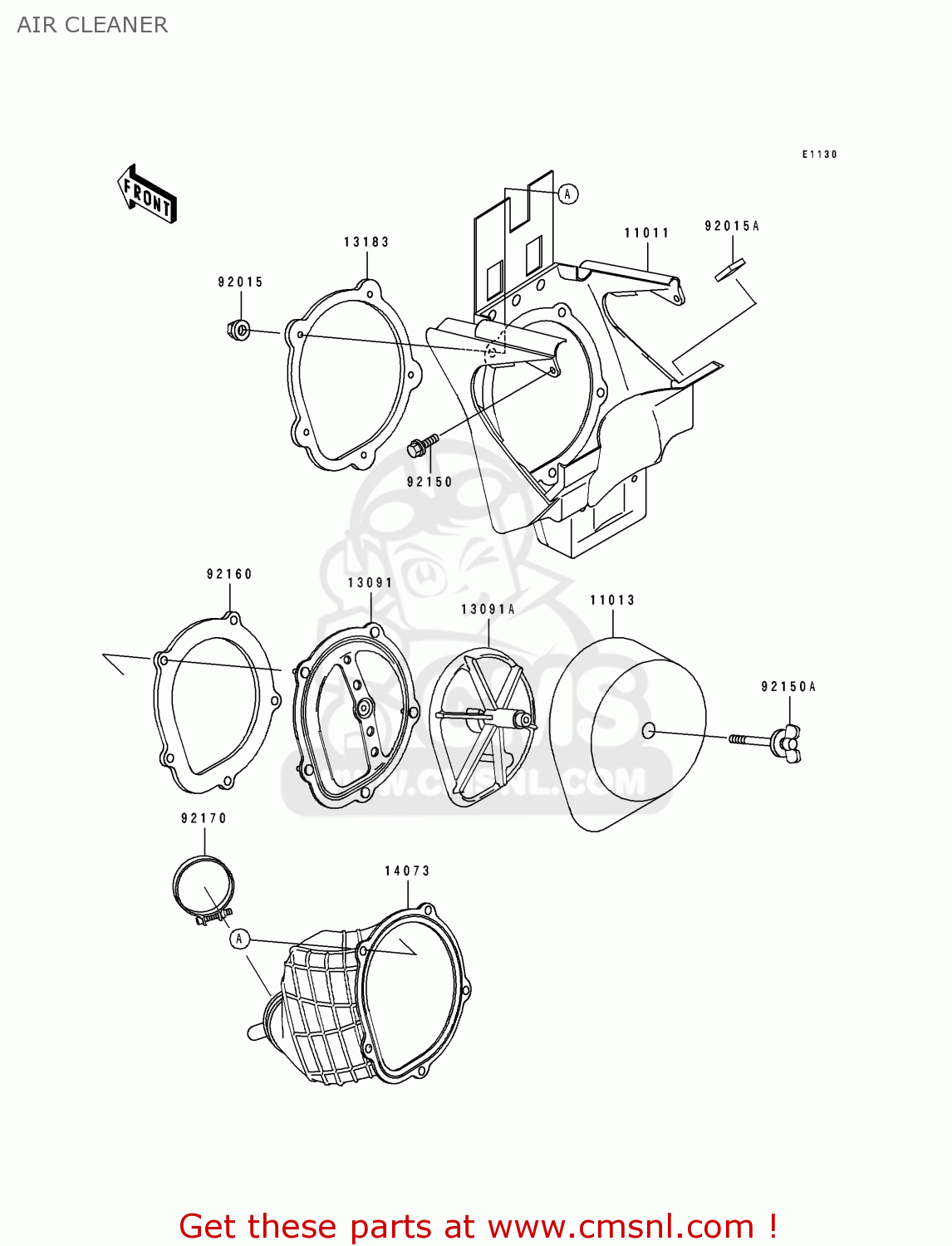AIR CLEANER KX250-K4 1997 USA CANADA