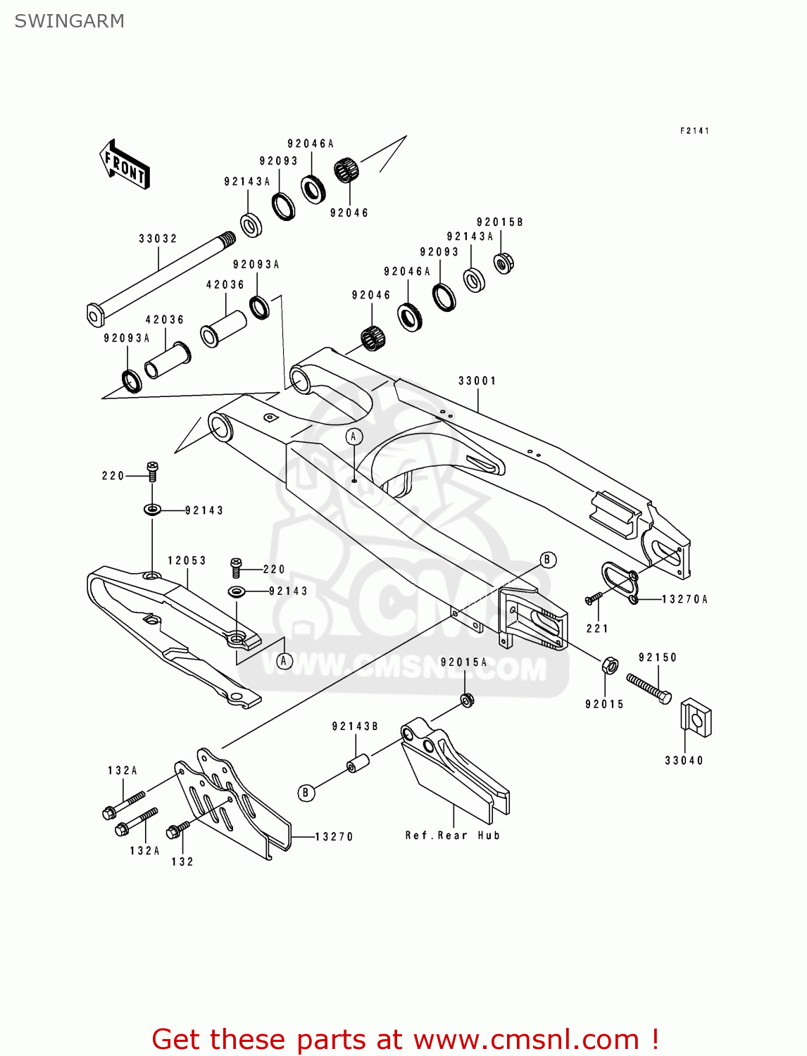 SWINGARM KX250-K4 1997 USA CANADA