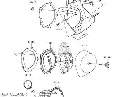 AIR CLEANER - KX250-K4 1997 USA CANADA