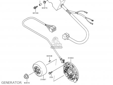 GENERATOR - KX250-K4 1997 USA CANADA