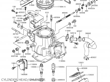 CYLINDER HEAD/CYLINDER - KX250-K5 1998 EUROPE FR AS