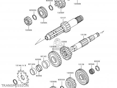 TRANSMISSION - KX250-K5 1998 EUROPE FR AS