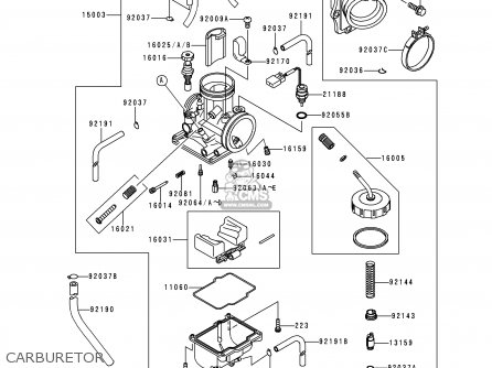 CARBURETOR - KX250-K5 1998 EUROPE FR AS