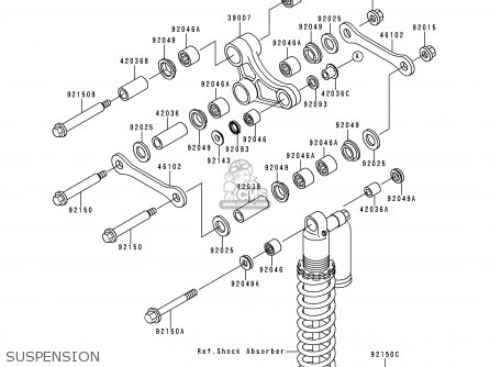 SUSPENSION - KX250-K5 1998 EUROPE FR AS