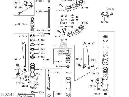 FRONT FORK - KX250-K5 1998 EUROPE FR AS