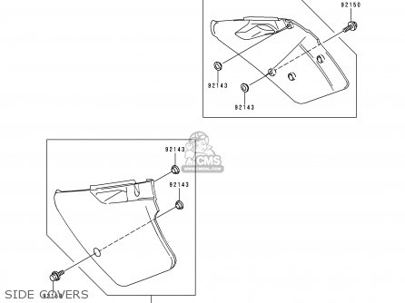 SIDE COVERS - KX250-K5 1998 EUROPE FR AS