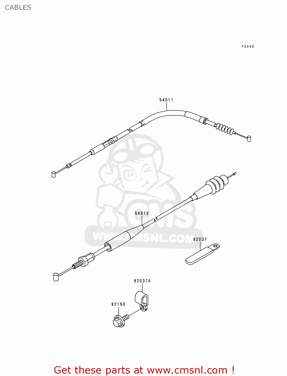 CABLES KX250-K5 1998 USA CANADA