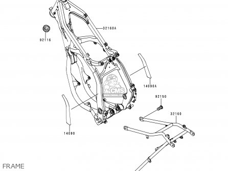 FRAME - KX250-K5 1998 USA CANADA