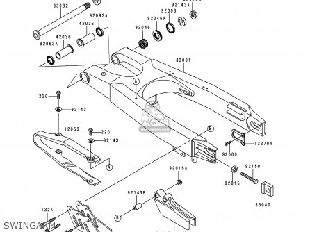 SWINGARM - KX250-K5 1998 USA CANADA