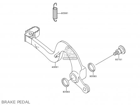 BRAKE PEDAL - KX250-K5 1998 USA CANADA