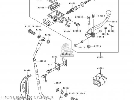 FRONT MASTER CYLINDER - KX250-K5 1998 USA CANADA
