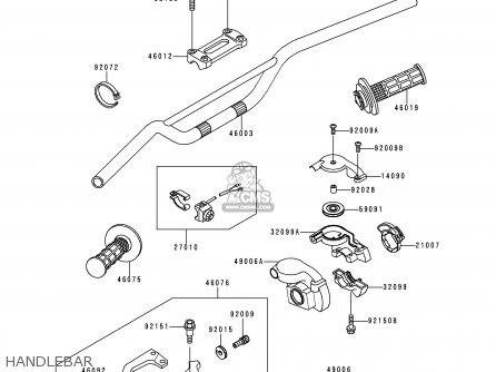 HANDLEBAR - KX250-K5 1998 USA CANADA