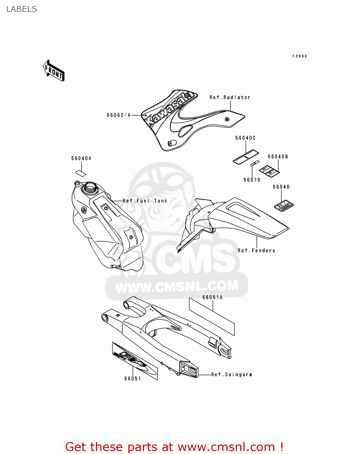 LABELS KX250-L1 1999 EUROPE FR AS