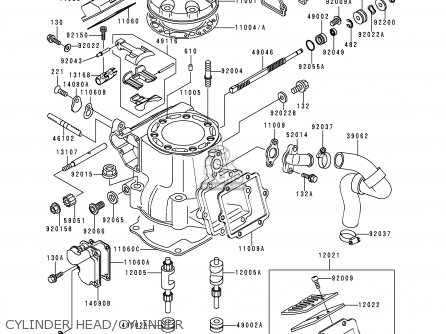 CYLINDER HEAD/CYLINDER - KX250-L1 1999 EUROPE FR AS