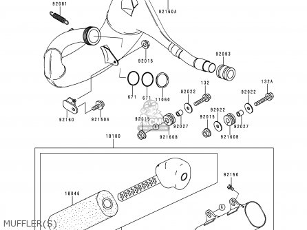 MUFFLER(S) - KX250-L1 1999 EUROPE FR AS