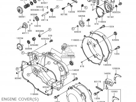 ENGINE COVER(S) - KX250-L1 1999 EUROPE FR AS