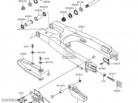 SWINGARM - KX250-L1 1999 EUROPE FR AS