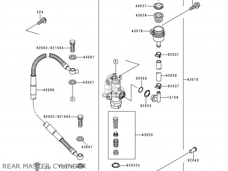 REAR MASTER CYLINDER - KX250-L1 1999 EUROPE FR AS